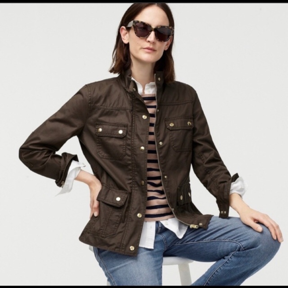 J Crew Relaxed Boyfriend Utility Jacket